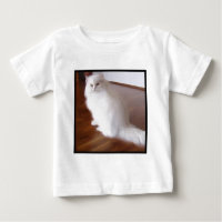 Weißes Baby-Shirt der persischen Katze
