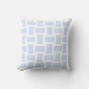 Weißes & Babyblaues Pastell-Gewebe-Design Kissen