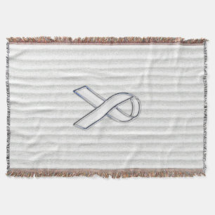 Weißes Band-Bewusstsein auf vertikalen Streifen Decke