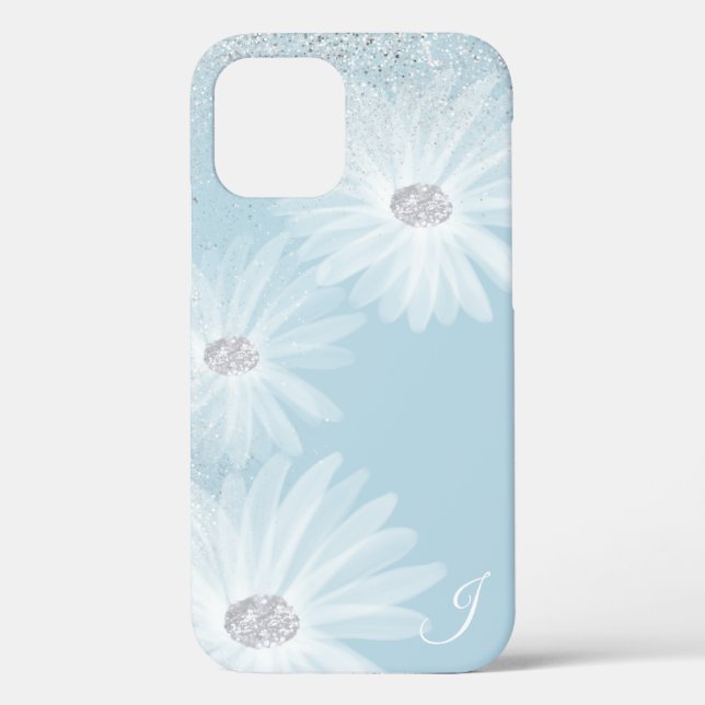 Weißes Band-Blume-Monogramm Case-Mate iPhone Hülle (Rückseite)