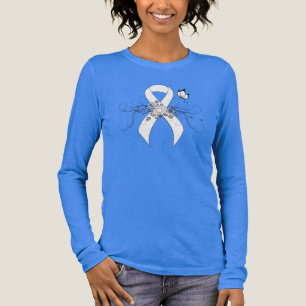 Weißes Bärenband mit Schmetterling Tri-Blend Shirt