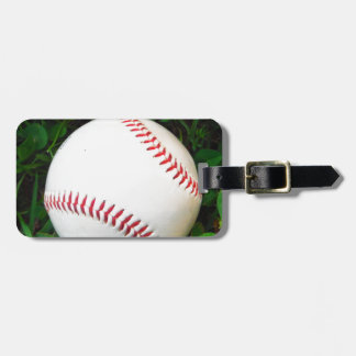 Weißes Baseball mit rotem Stich Gepäckanhänger