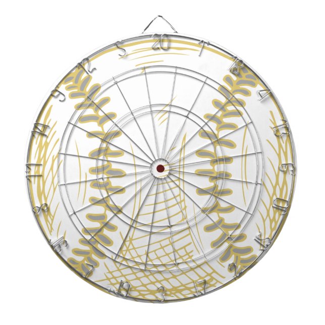 Weißes Baseball mit rotem Stitching Dart Board Dartscheibe (vorne)