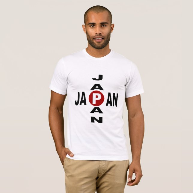 Weißes basisches T-Shirt Design JAPAN (Vorne ganz)