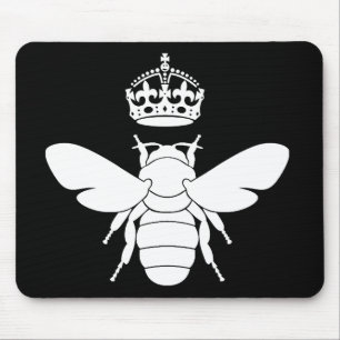 Weißes Bienenkönigin-Logo… sind Sie eine Mousepad