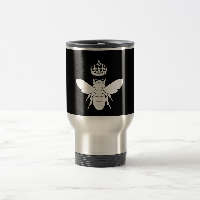 Weißes Bienenkönigin-Logo… sind Sie eine Reisebecher (Mittel)
