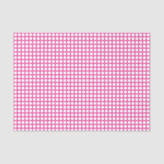Weißes Blatt auf rosafarbenem Gewebpapier Seidenpapier (Vorderseite)