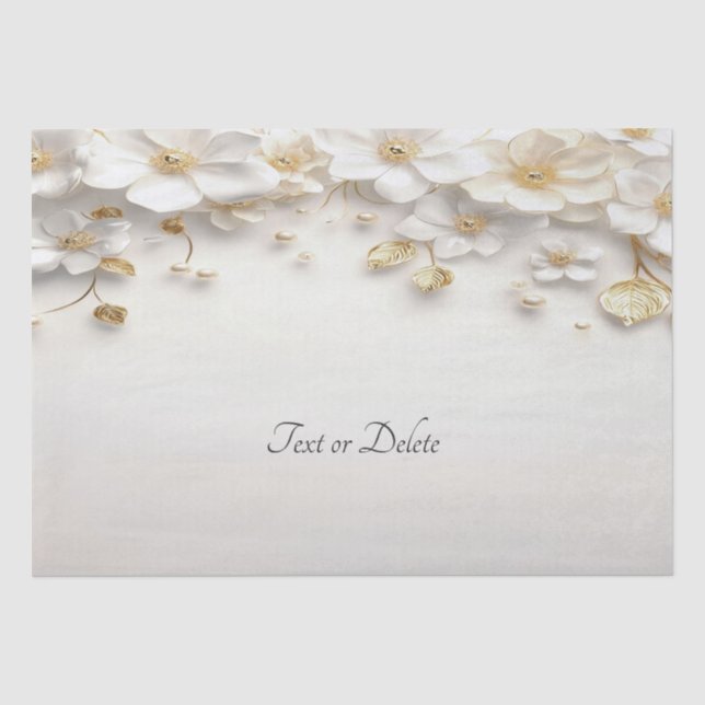 Weißes Blätter aus Elfenbein Tissue Seidenpapier (Vorderseite)