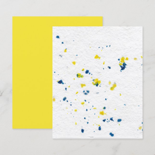 Weißes blaues gelbes handgefertigtes Texturenhandb (Vorne/Hinten)