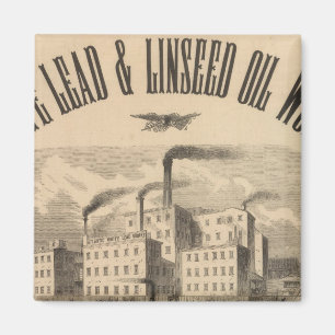 Weißes Blei und Ölarbeiten von Linsaaten Magnet
