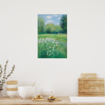 Weißes Blume-Malplakat