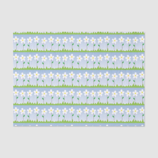 Weißes Blumen-Seidenpapier Seidenpapier (Vorderseite)