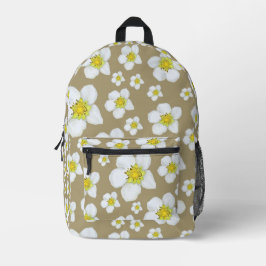 Weißes Blumendesign im Rucksack