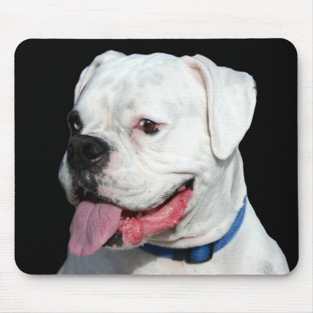Weißes Boxer mousepad (Vorne)