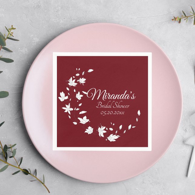 Weißes Brautparty für den Herbst Serviette (Von Creator hochgeladen)