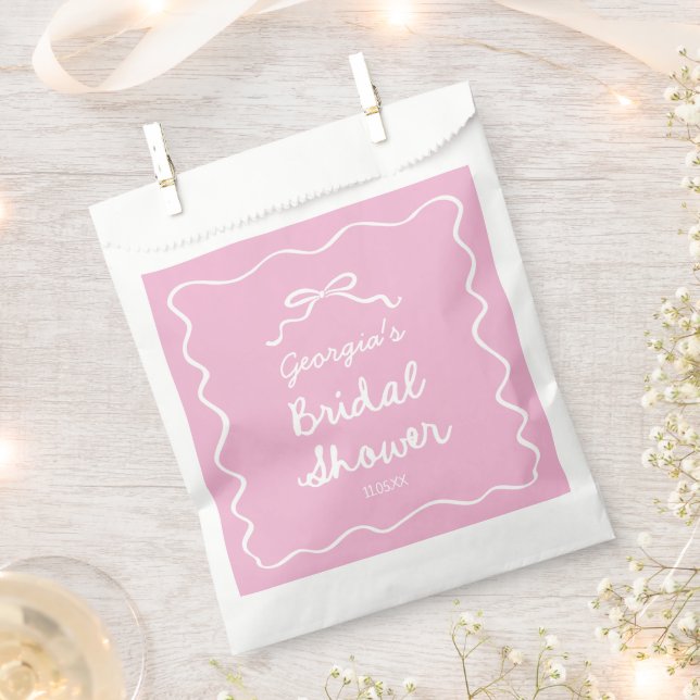 Weißes Brautparty mit weißem, weißem, handgezogene Geschenktütchen (Ausgeschnitten)
