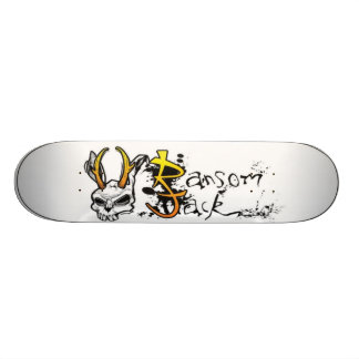 weißes Brett des Lösegeld-Jacks Skateboard