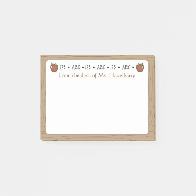 Weißes Brett Lehrer-personalisierte Post-it Klebezettel (Vorderseite)