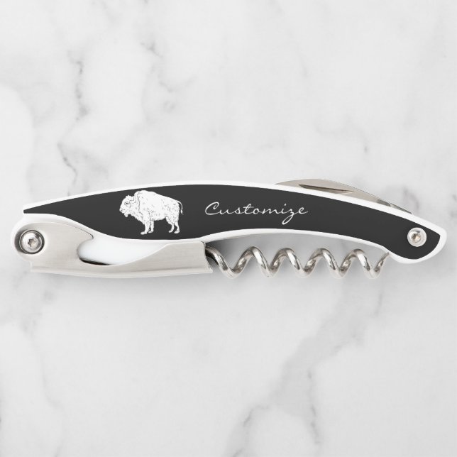 Weißes Buffalo Thunder_Cove Kellnermesser (Vorderseite)