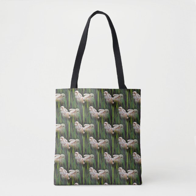 Weißes Bunny Rabbit Tasche (Vorderseite)