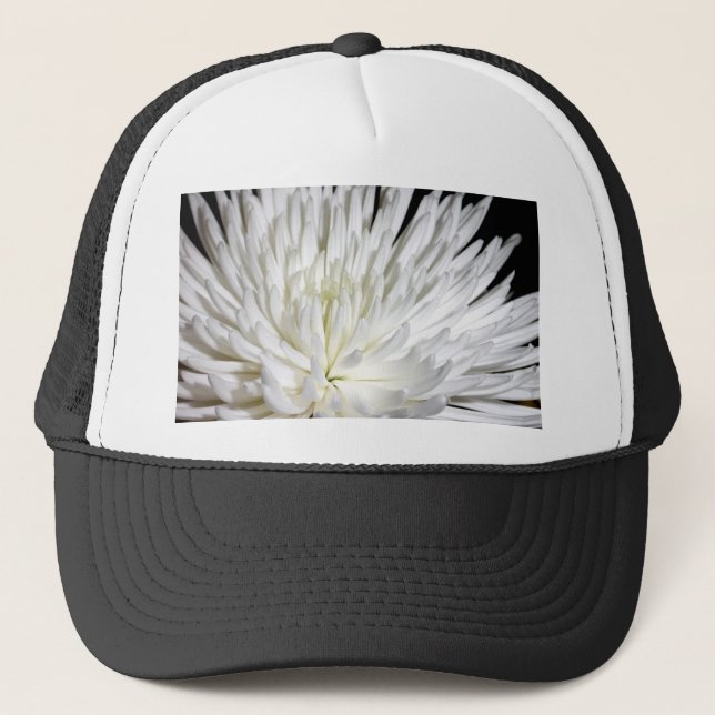 Weißes Chrysantheme-Blumen-Mama-Blumen-Foto Truckerkappe (Vorderseite)