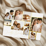 Weißes Collage Multi-Foto-Rahmen Save the Date Gol Folieneinladung<br><div class="desc">Mit einem modernen,  eleganten,  anpassbaren Multi-Foto schaffen Sie das perfekte personalisierte Save the Date für Ihren besonderen Tag. Fügen Sie Ihre Lieblings-Fotos hinzu,  passen Sie die Farben an und lass Ihren Gästen zu wissen,  dass Ihr großer Tag mit diesem einzigartigen Save the Date kommt. *reale Folie</div>