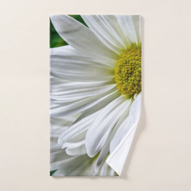 Weißes Daisy-Badetuch-Set Badhandtuch Set (Handtuch)