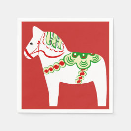 Weißes Dala-Pferdepapier Napkins Serviette