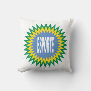 Weißes Dekorkissen DESIGN BRAZIL ESPORTE Kissen