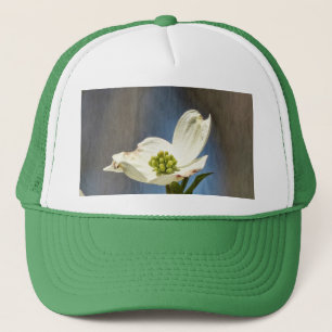 Weißes Dogwood Bloom Truckerkappe