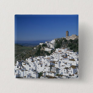 Weißes Dorf Casares, Andalusien, Spanien 2 Button