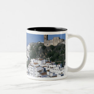 Weißes Dorf Casares, Andalusien, Spanien 2 Zweifarbige Tasse