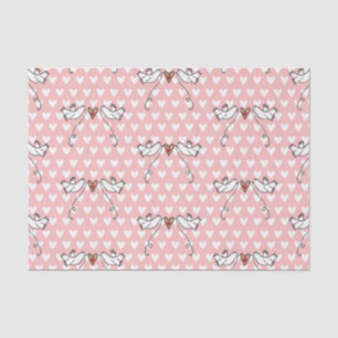 Weißes Dosen- und Liebe-Herzstückpapier Seidenpapier
