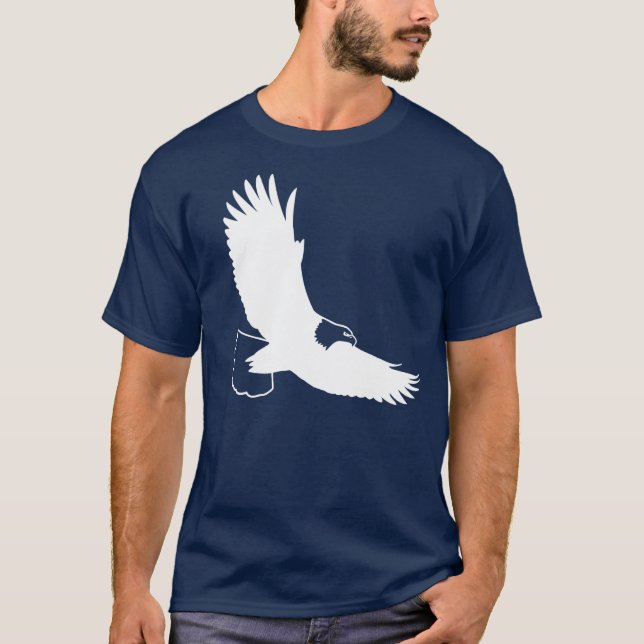 Weißes Eagle-Ansteigen T-Shirt (Vorderseite)