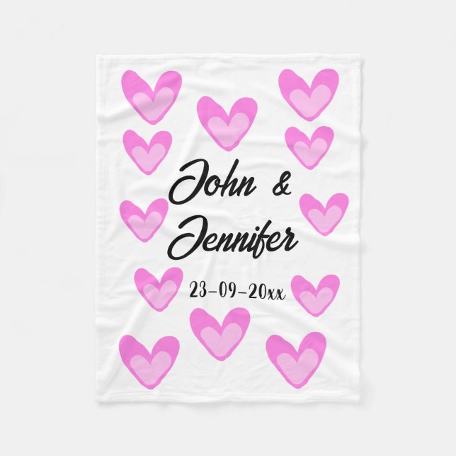 Weißes, einfaches Kleinstschreiben Fleecedecke (Vorderseite)