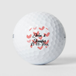 Weißes, einfaches, minimales Textil Hochzeit rotes Golfball