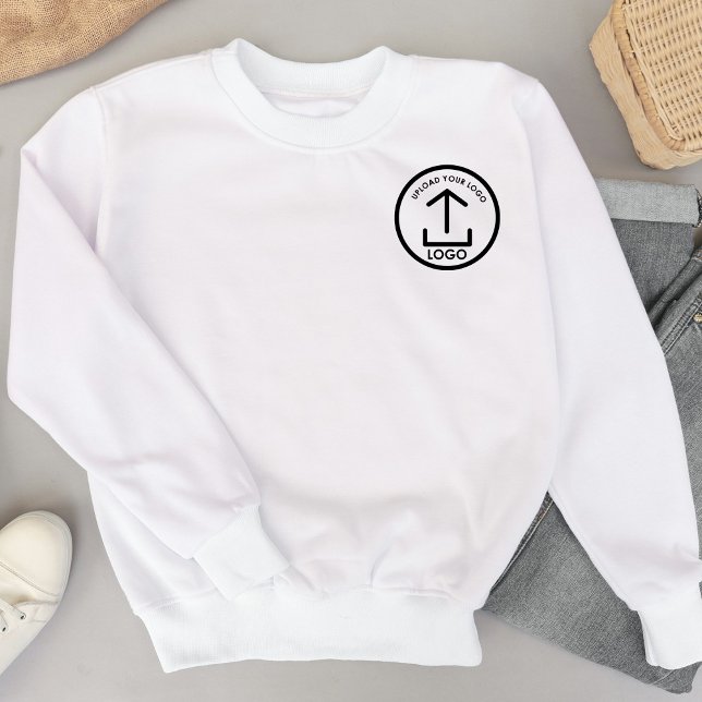Weißes, einfaches und Berufliches Geschäftslogo Sweatshirt (White Simple Modern Professional Business Logo Sweatshirt)