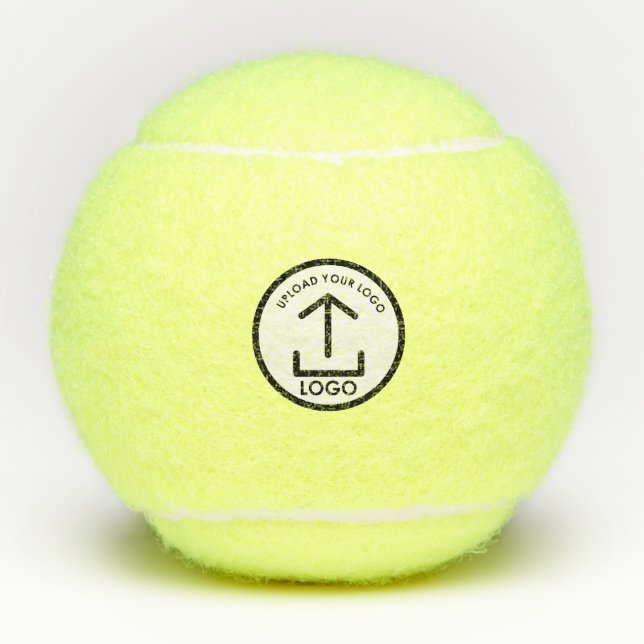 Weißes, einfaches und Berufliches Geschäftslogo Tennisbälle (Vorderseite)
