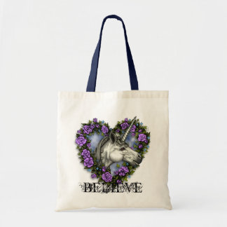 Weißes Einhorn GLAUBEN! Tasche