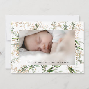Weißes Elegantes Boho Golden Sage Eukalyptus Foto