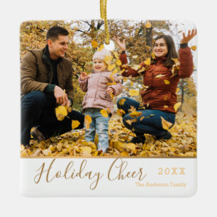 Weißes elegantes Feiertags-Beifall-Imitat-GoldFot Keramikornament