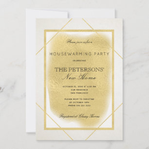 Weißes Elfenbeingold gerahmtes formales Party für  Einladung