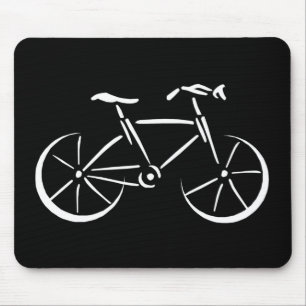 Weißes Fahrrad Mousepad