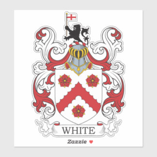 Weißes Familienwappen Aufkleber