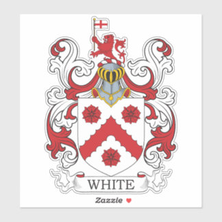 Weißes Familienwappen Aufkleber