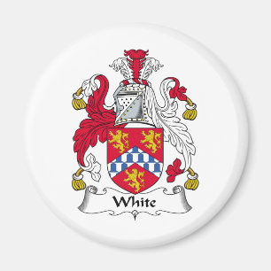 Weißes Familienwappen Magnet
