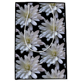 Weißes Farbmuster, weiße Blume Mittlere Geschenktüte