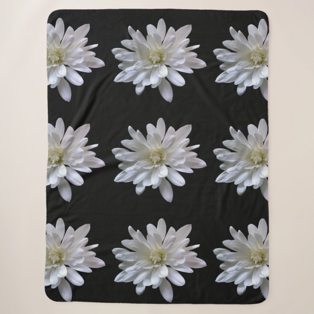 Weißes Farbmuster, weiße Blume Sherpadecke (Vorderseite)