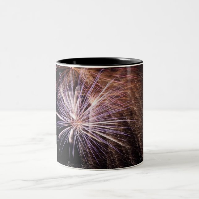 Weißes Feuer Zweifarbige Tasse (Mittel)