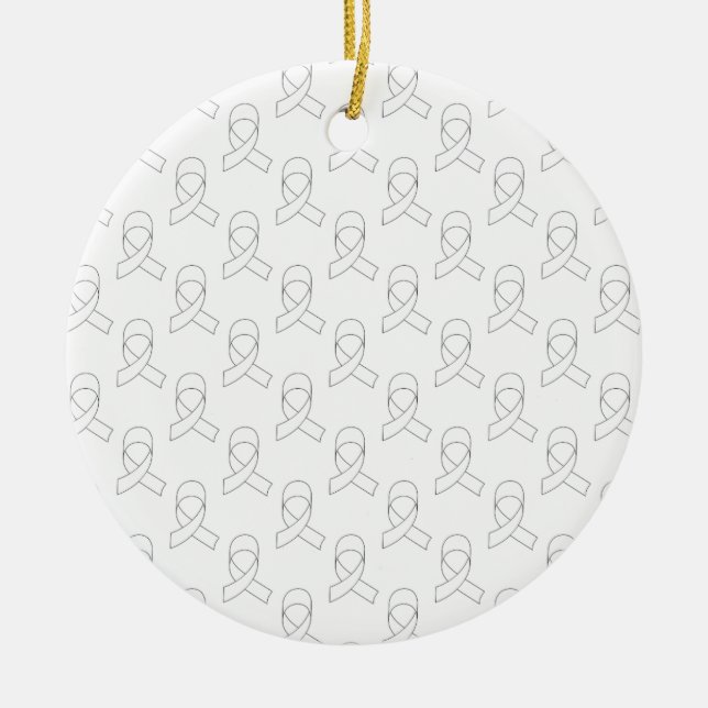 Weißes Flachmuster Keramikornament (Vorne)
